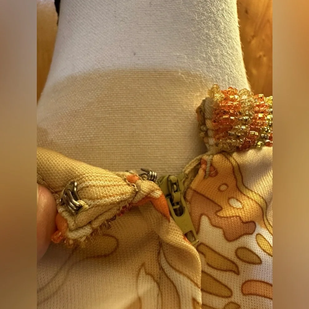 Hand Beaded Fred Rothschild Imperial Designs  1960’s elegant cocktail dress - Picture 7 of 11